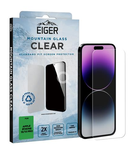Eiger vitre de protection iPhone 16/15/15 Pro
