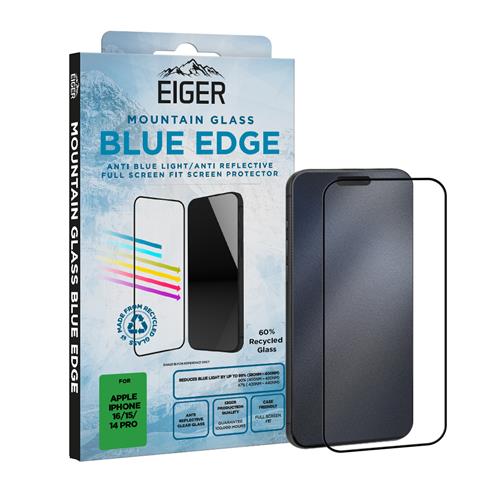 Eiger Mountain Glass Blue Edge iPhone 16 / 15 / 14 Pro